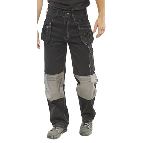 Beeswift Kington Multi-Purpose Pocket Trousers Black (Size 28-48in) KMPTBL