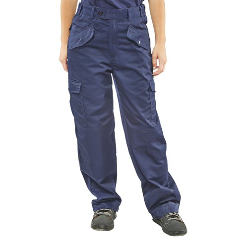 Beeswift Ladies Polycotton Trousers Navy Blue (Size 24-48in) LPCTHWN
