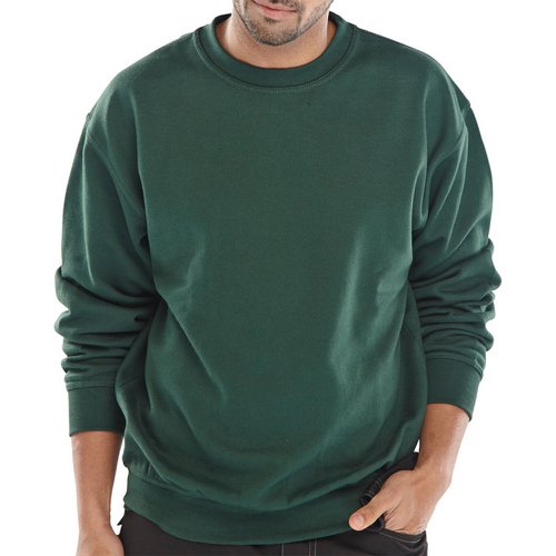 Beeswift Polycotton Sweatshirt Bottle Green (Size S-4XL) CLPCSBG