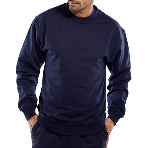 Beeswift Polycotton Sweatshirt Navy Blue (Size XXS-4XL) CLPCSN