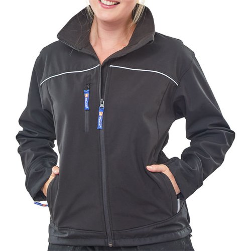 Beeswift Ladies Soft Shell Jacket Black (Size XS-XXL) LSSJBL