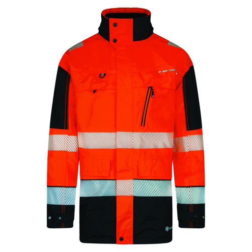 Deltic High-Visibility Two-Tone Jacket Orange/Black XL BSDJTTORBLXL