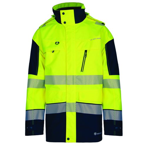 Deltic High-Visibility Two-Tone Jacket Saturn Yellow/Navy Blue 4XL BSDJTTSYN4XL