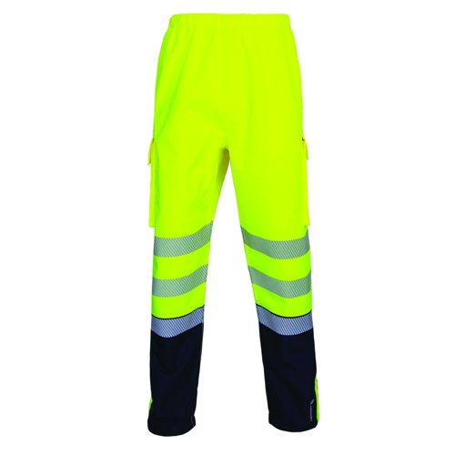 Deltic High-Visibility Two-Tone Overtrouser Saturn Yellow/Navy Blue M BSDTRTTSYNM