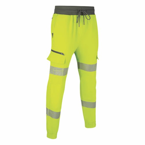 Beeswift Mens High-Visibility Work Joggers Saturn Yellow Medium MJB01SYM