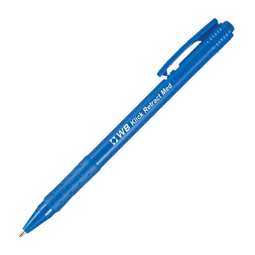 Retractable Ball Point Pen Blue (Pack 20)