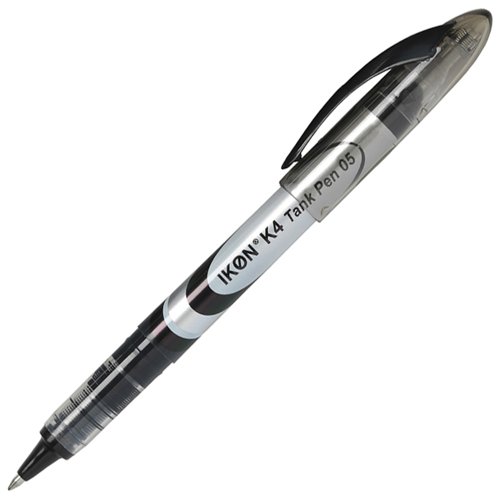 Liquid Ink Rollerball Pen Black (Pack 10)