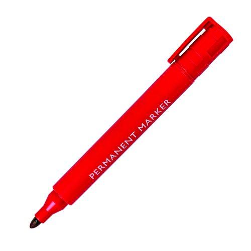 Permanent Marker Pen Bullet Tip Red