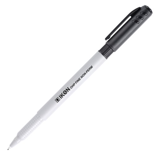 Non-Permanent Marker Pens Fine Black (Pack 10)