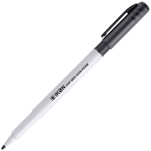 Non-Permanent Marker Pens Medium Black (Pack 10)