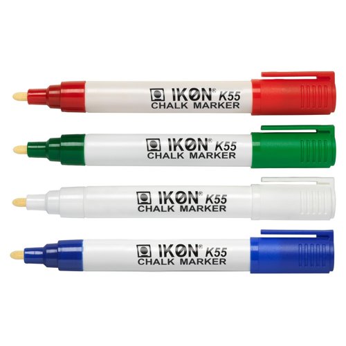 Chalk Marker Pen Assorted (Pack 4)