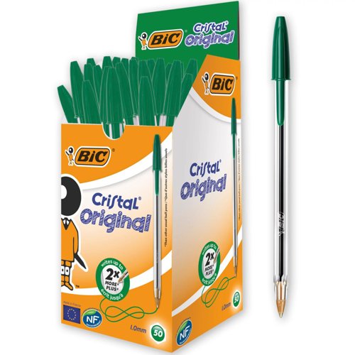 BIC Cristal Original Ballpoint Pen Medium Green 8373621