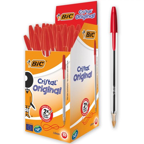 BIC Cristal Original Ballpoint Pen Medium Red 8373612