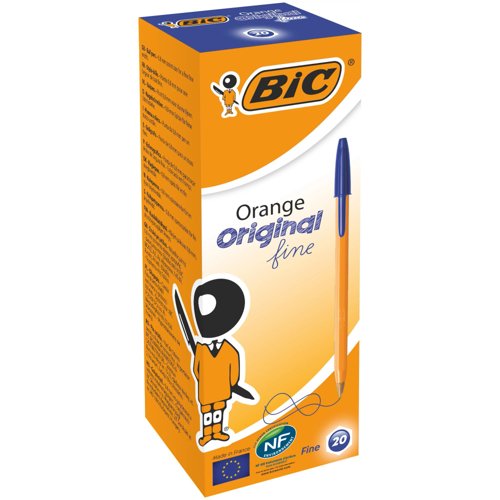 BIC Orange Original Ballpoint Pen Fine Blue 101113