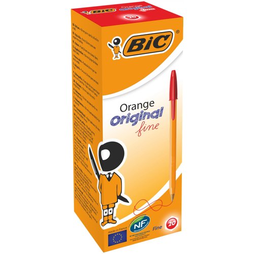 BIC Orange Original Ballpoint Pen Fine Red 101120