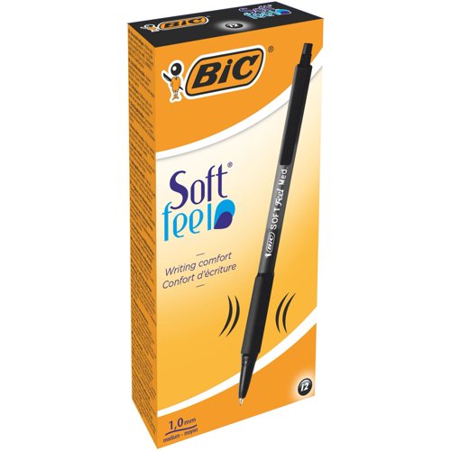BIC Soft Feel Clic Ballpoint Pen Black 914360