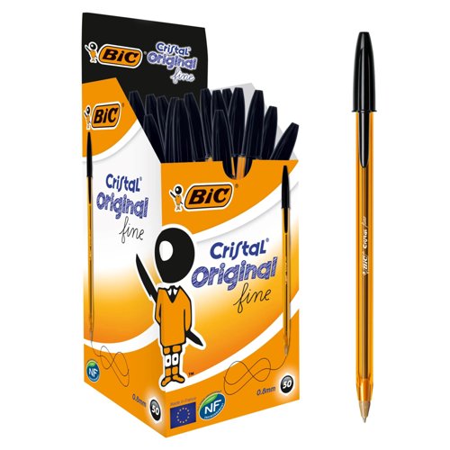 BIC Cristal Original Fine Ballpoint Pen Black 872731