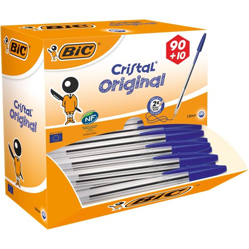 BIC Cristal Original Ballpoint Pen Medium Blue 896039