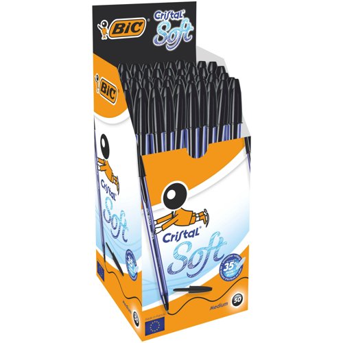 BIC Cristal Soft Ballpoint Pen Medium Black 951433