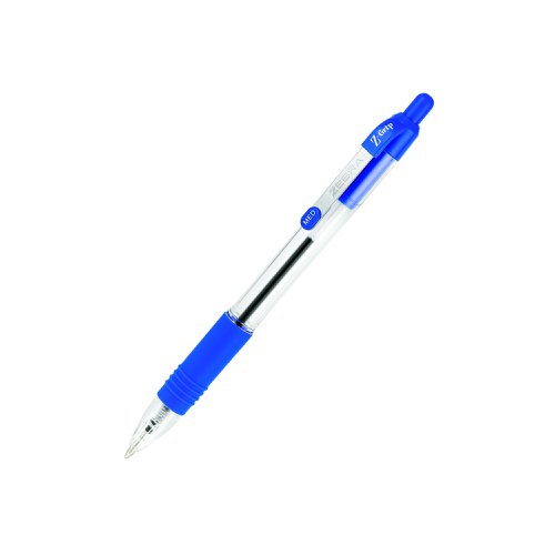 Zebra Z-Grip Ballpoint Pen 1.0mm Tip Blue (Pack 12) 22220