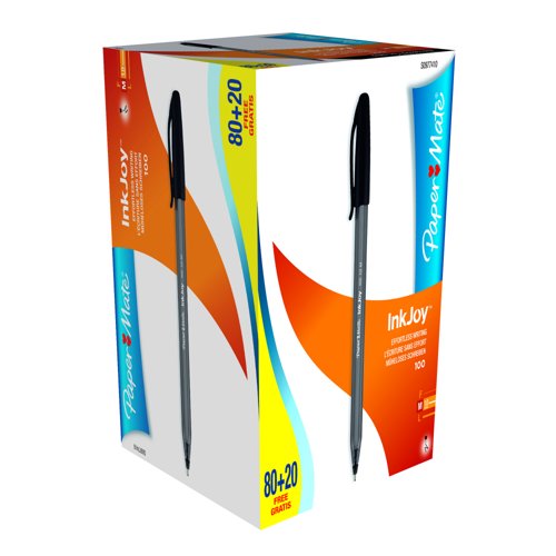 Paper Mate InkJoy 100 Ballpoint Pen Medium Black Value Pack S0977410