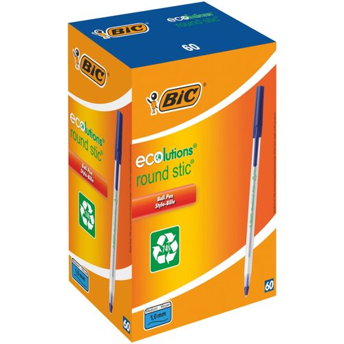 BIC ECOlutions Round Stic Ballpoint Pen Blue 8932403