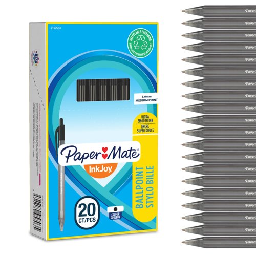 Paper Mate InkJoy 100 RT Retractable Ballpoint Pen Black S0957030