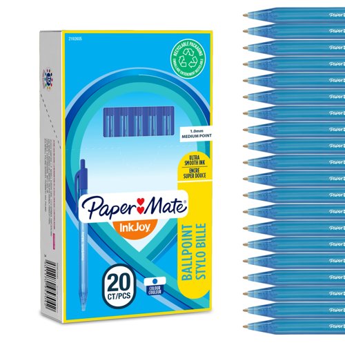 Paper Mate InkJoy 100 RT Retractable Ballpoint Pen Blue S0957040