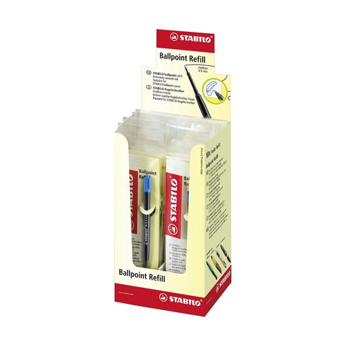 STABILO Ballpoint Pen Refill 0.5mm Blue (Pack 10) 2/041-02