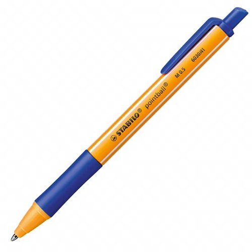 STABILO pointball Refillable Ballpoint Pen Blue (Pack 10) 6030/41