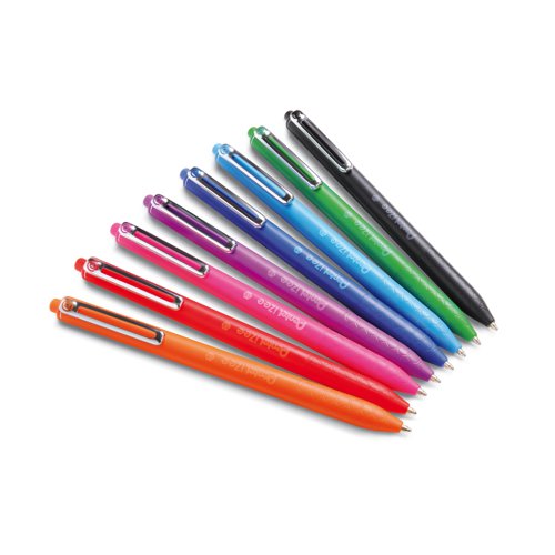 Pentel IZee Ballpoint Pen Retractable 1.0mm Assorted Colours (Pack 30) BX470/TUB/30