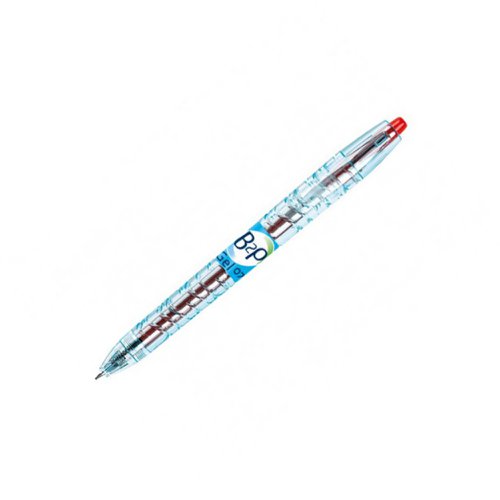 Pilot B2P Gel Ink Begreen Rollerball 0.7mm Medium Tip Red (Pack 12) 4902505377457