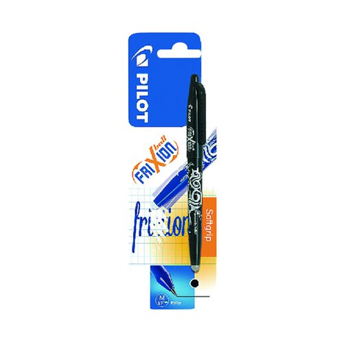 Pilot FriXion Ball Erasable Pen 0.7mm Medium Tip Blister Pack Black (Pack 12) 3131910637660