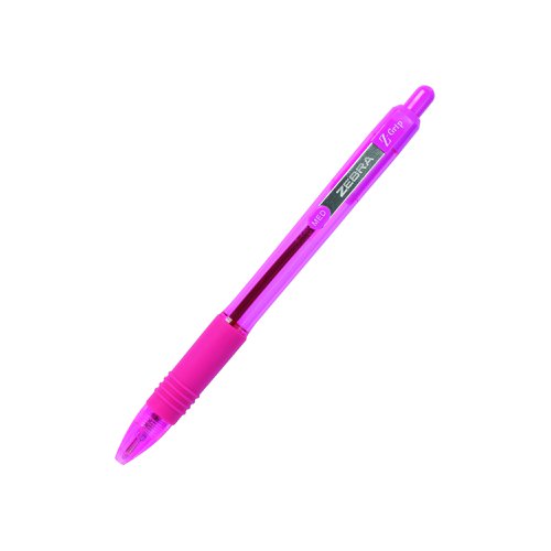 Zebra Z-Grip Smooth Retractable Ballpoint Pen 1.0mm Tip Pink (Pack 12) 22567