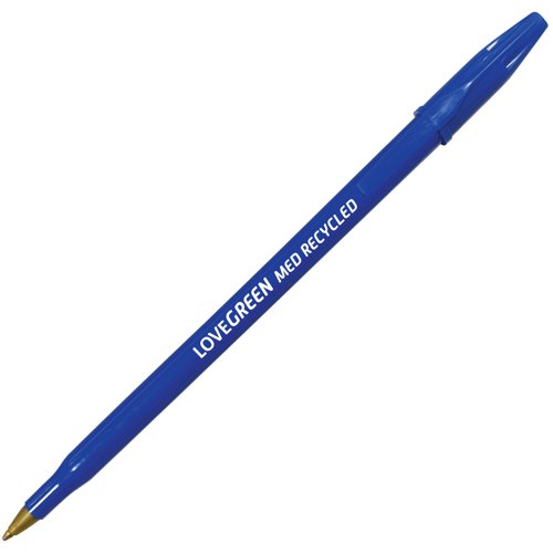 LoveGreen Recycled Ball Pens Blue (Pack 50) LGBP-03