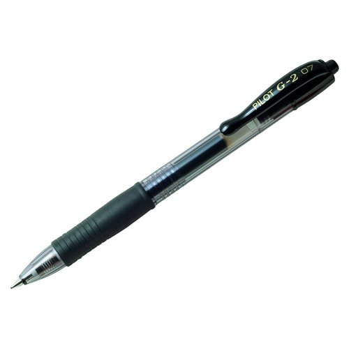 Pilot G207 Retractable Gel Rollerball Pen 0.7mm Black (Pack 12) + Red (Pack 12) 041101201