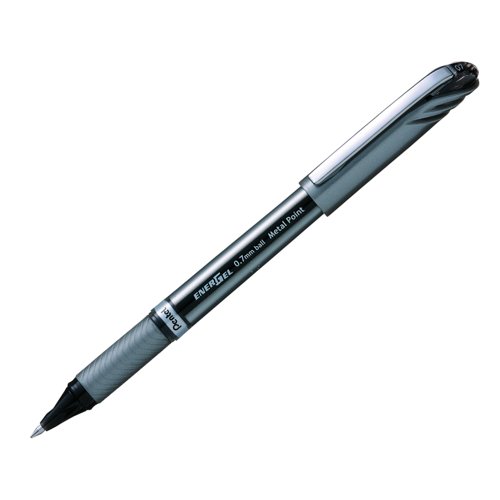 Pentel EnerGel Pen 0.7mm Metal Point Black BL27-AX