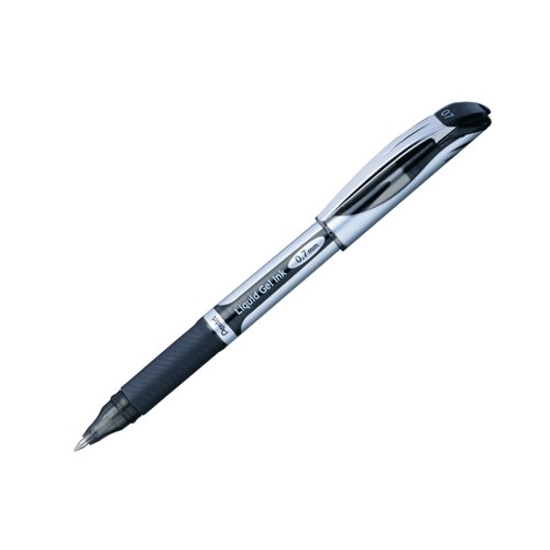 Pentel EnerGel XM Metal Tip Rollerball Pen 0.7mm Black BL57-AO