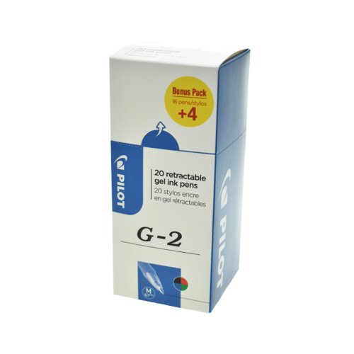 Pilot G207 Retractable Gel Rollerball Pen 0.7mm Assorted (Pack 20) 3131910516491