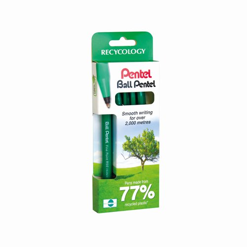 Pentel Rollerball Pen 0.4mm Blue/Black (Pack 4) YR50/RCY/4M