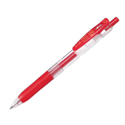 Zebra Sarasa Clip Eco Gel Pen Red (Pack 12) 14323