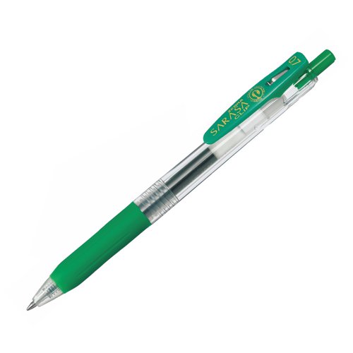 Zebra Sarasa Clip Eco Gel Pen Green (Pack 12) 14325