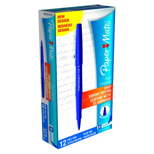 Paper Mate Flair Fineline Marker Pen Blue S0191013