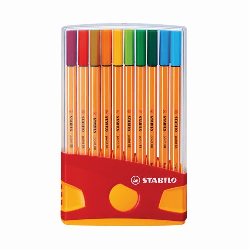 STABILO point 88 Fineliner Pen 0.4mm Colorparade Assorted Colours (Pack 20) 8820-03