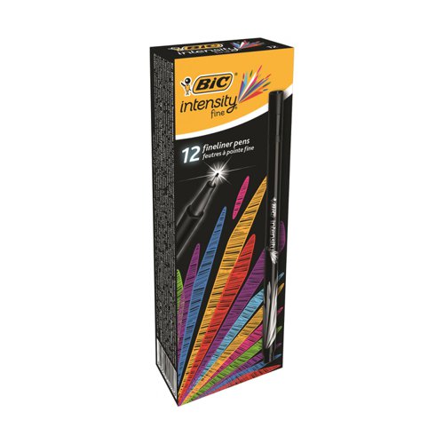 BIC Intensity Fineliner Pen Black (Pack 12) 942069