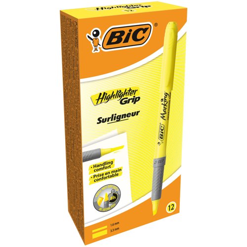 BIC Marking Highlighter Grip Yellow 811935