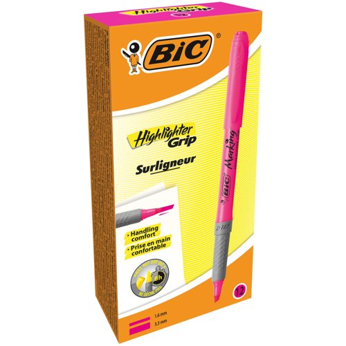BIC Marking Highlighter Grip Pink 137657