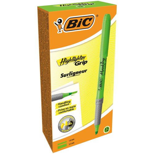 BIC Marking Highlighter Grip Green 137539