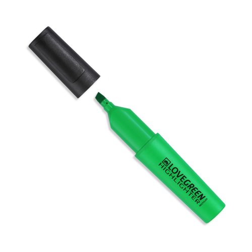 LoveGreen Recycled Highlighter Green (Pack 10) LGHL04-1