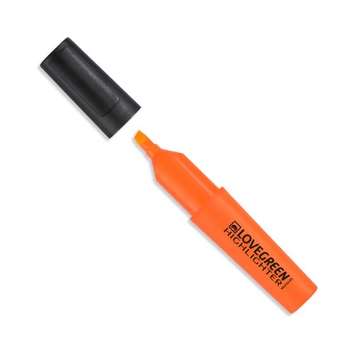 LoveGreen Recycled Highlighter Orange (Pack 10) LGHL15-1